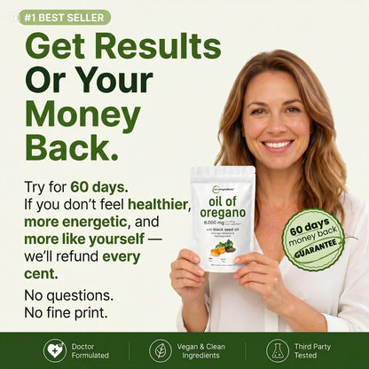 Your 3 Weeks Reset | Nature's Powerful Anti-microbial Oil of Oregano with Black Seed Oil