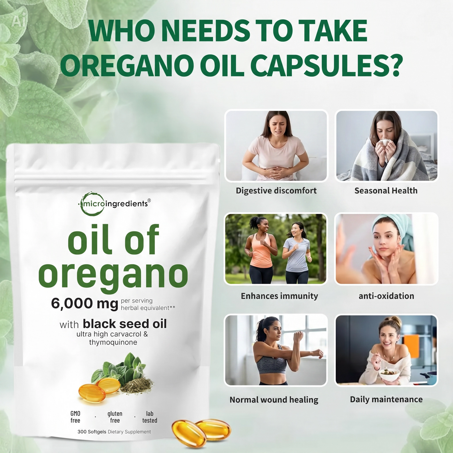 Your 3 Weeks Reset | Nature's Powerful Anti-microbial Oil of Oregano with Black Seed Oil