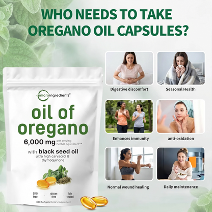 Your 3 Weeks Reset | Nature's Powerful Anti-microbial Oil of Oregano with Black Seed Oil